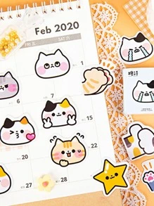 สติ๊กเกอร์ ลาย การ์ตูน แมว 45 ชิ้น - มัลติคัลเลอร์ - ดู 3