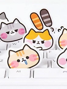 สติ๊กเกอร์ ลาย การ์ตูน แมว 45 ชิ้น - มัลติคัลเลอร์ - ดู 4