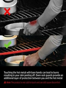 2pcs Silicone Oven Anti-scalding Strip - Red - View 2