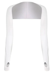 Sun Protective Anti UV 1pc White Sun Protection Sweat Absorption Breathable Cycling Shawl With Sleeves