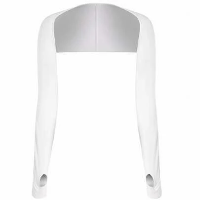 Sun Protective Anti UV 1pc White Sun Protection Thấm mồ hôi Khăn choàng đi xe đạp thoáng khí có tay áo