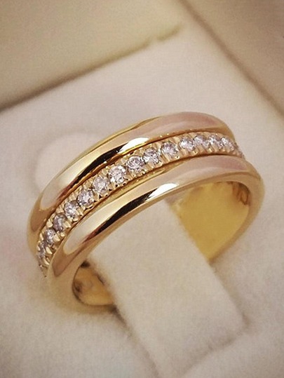 1 pieza Anillo de compromiso de boda aniversario con circonita cúbica de moda para mujer, regalo para el Día de San Valentín, mamá, madre, Día de la Madre