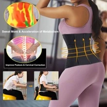 1pc Women Solid Hook-and-loop Fastener Adjustable Casual Fitness Belt For Sports - Black - View 6