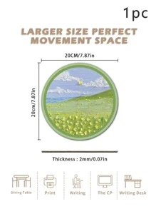 1入組油畫圖案鼠標墊