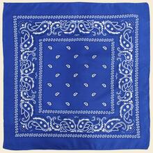 1入組女性渦紋圖案時尚方巾適用於日常生活 - 寶藍色 - 查看 2