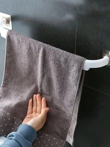 2pcs Wall Mounted Bathroom Storage Rack - White - View 3