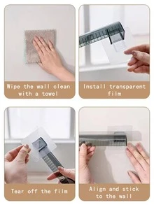 2pcs Wall Mounted Bathroom Storage Rack - White - View 6