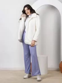 Women Faux Fur Coats - Blanco - Ver 6