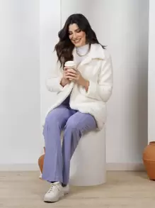 Women Faux Fur Coats - Blanco - Ver 3