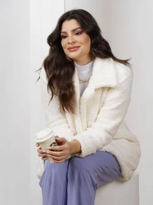 Women Faux Fur Coats - Blanco - Ver 5