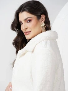 Women Faux Fur Coats - Blanco - Ver 10