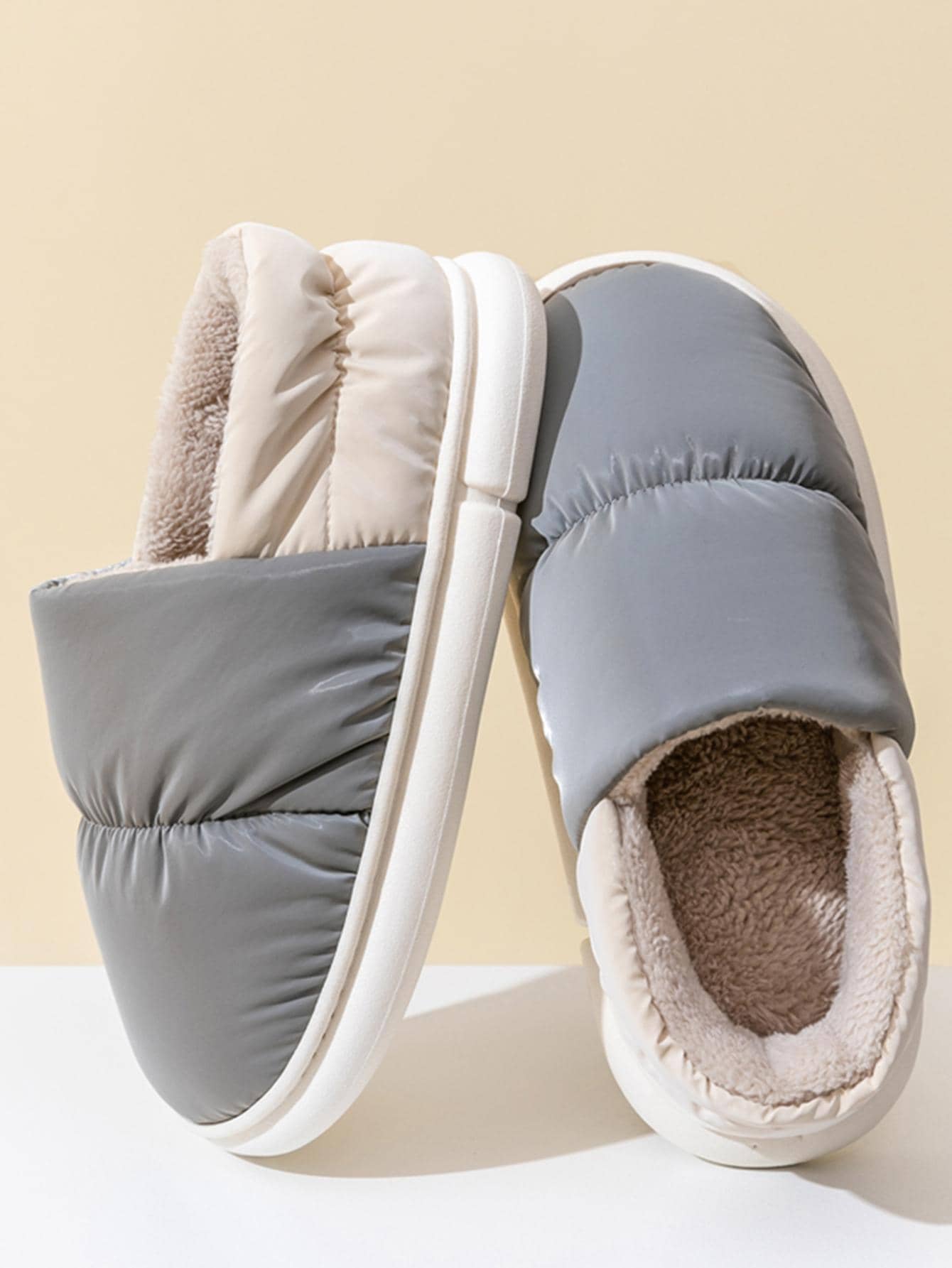 Men's Waterproof Slippers, Gray - Grey - View 1