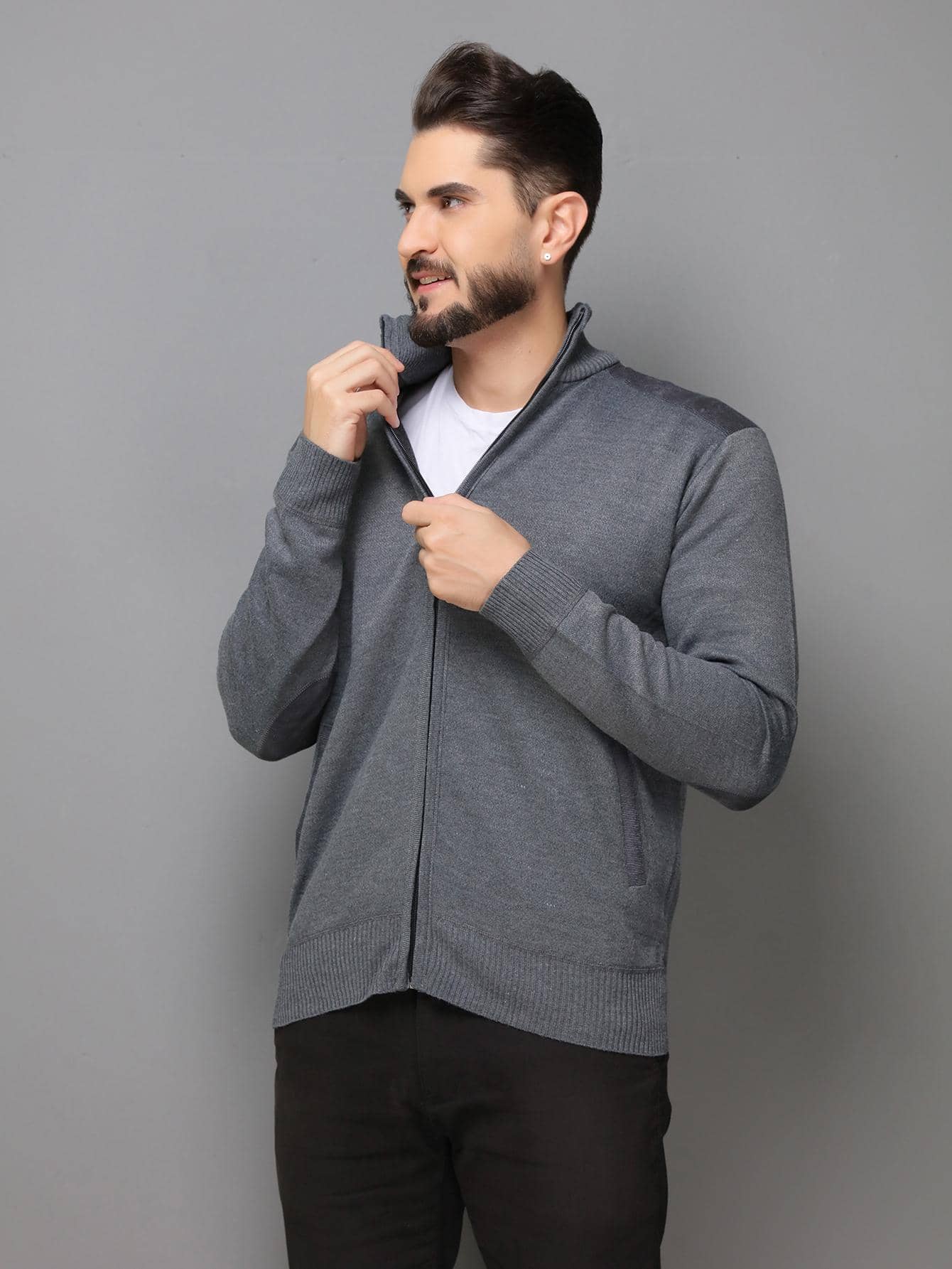 Men Sweaters - Gris Claro - Ver 1
