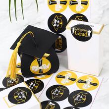 120pcs Graduation Party Letter Graphic Gift Decal, Modern Graduation Party Gift Sticker For Holiday - Multicolor - View 2