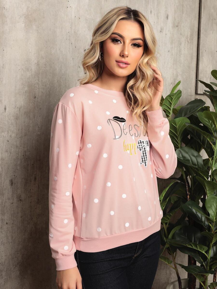 Women Sweatshirts - 粉色 - 查看 1