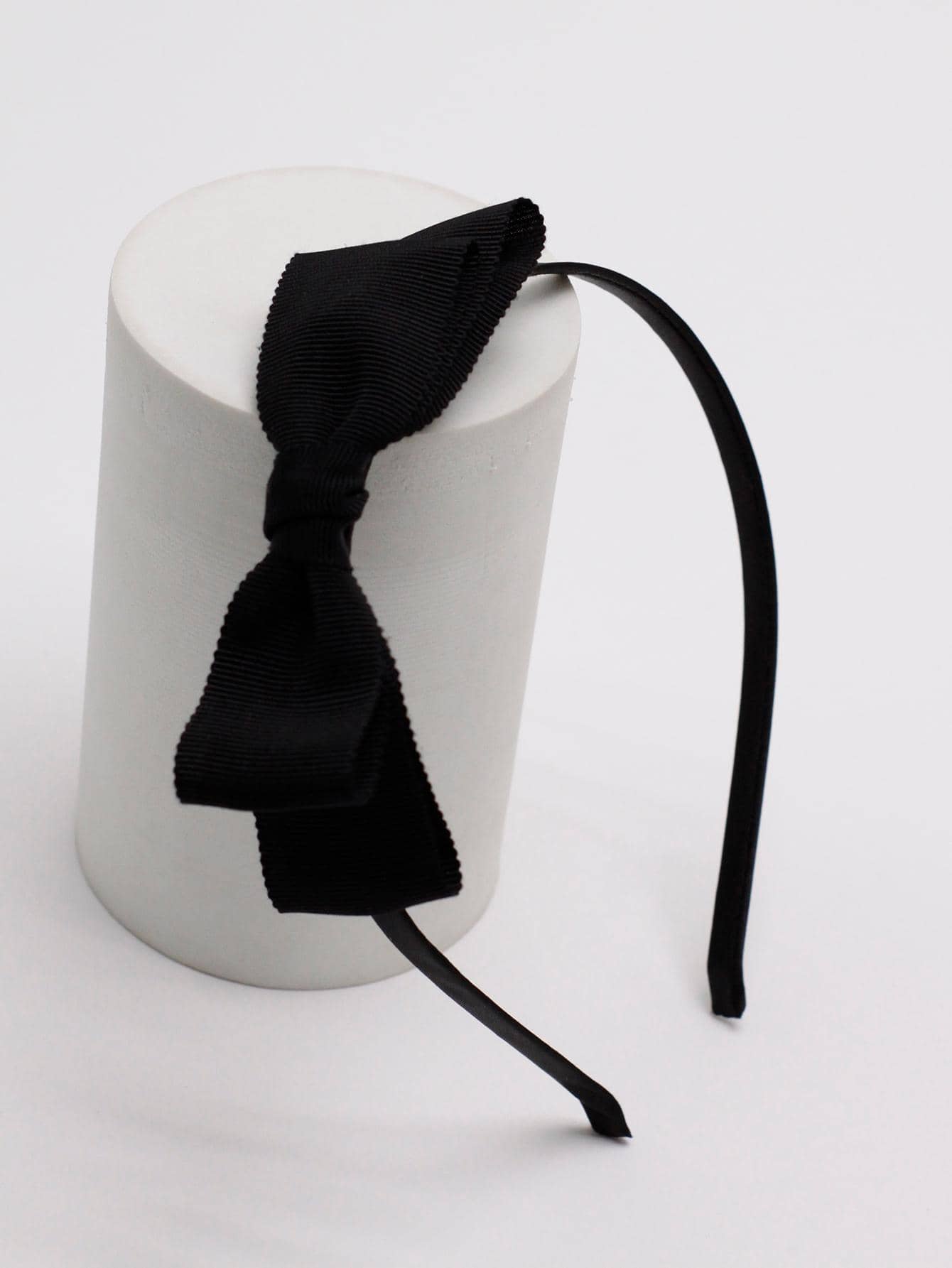 1件装女士优雅蝴蝶结发箍，高端女士发带，适合学校、舞蹈、派对、约会等场合，黑色发饰，头饰 - 黑色 - 查看 1