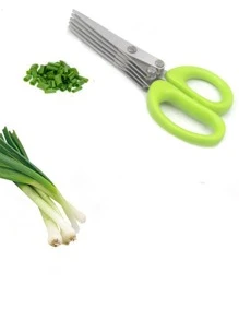 1 pieza Tijeras de acero inoxidable cocina - Verde - Ver 5