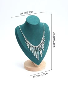 Giá trưng bày trang sức thiết kế hình 1pc - Màu xanh lá cây đậm - Xem 7