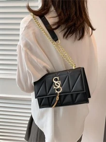 Bag For Women Chain Crossbody Bag Fashionable Versatile - Black - View 6