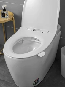 1 pieza Elevador de asiento de inodoro liso - Blanco - Ver 1