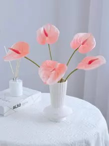 1 件/3 件/5 件豪华长 61 厘米/24 英寸假红棕榈叶软橡胶 3D 印花逼真红棕榈，摄影道具，插花材料，绿植，情人节，礼物