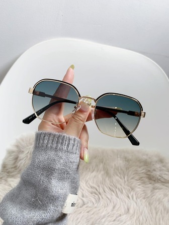 1 副女士金属时尚眼镜，适合夏季佩戴