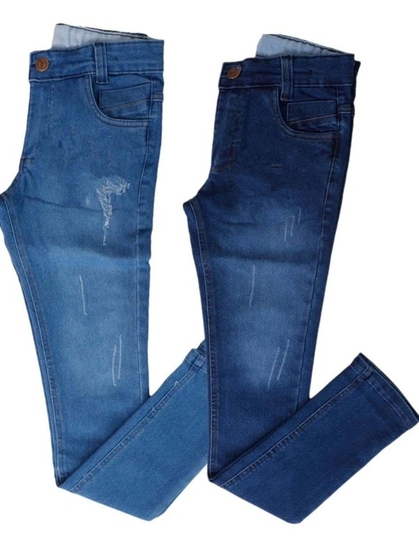 Kit 2 calças  jeans  infantil juvenil menino  lançamento luxo