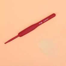 1 Gancho De Ganchillo De Óxido De Aluminio Rojo Para Coser Suéter, Mango Rojo, Accesorios De Manualidades Y Herramientas De Tejido - Rojo - Ver 10