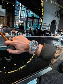 1 Miếng Sành điệu Acrylic trong suốt Trắng Nam Đồng hồ Với Pha lê Đồ trang trí , Lịch Và Đèn ngủ Chức năng Nguồn điện  Thạch anh Pin - Trong sáng - Xem 3