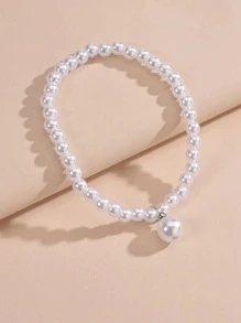 Vòng chân đính cườm giả ngọc trai - trắng - Xem 3