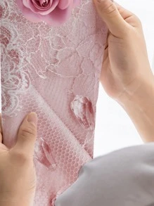 Floral Pattern Single Panel Sheer Curtain - Multicolor - View 3