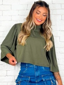 Women Blouses - Verde militar - Ver 1