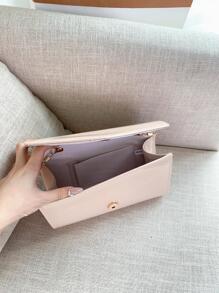REMANLAND Minimalist Flap Envelope Bag Solid Colour Elegant Style - Khaki - View 6