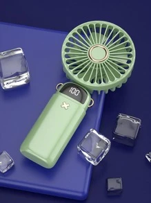 1入組塑料迷你風扇，現代紫色數字顯示戶外手持風扇 - 紫色 - 查看 6