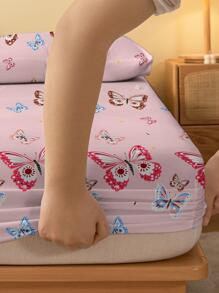 蝴蝶樣式床墊套 - 彩色 - 查看 3