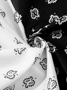 男士佩斯利印花方巾