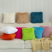 Plain Plush Cushion Cover Without Filler