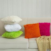 Plain Plush Cushion Cover Without Filler - White - View 7
