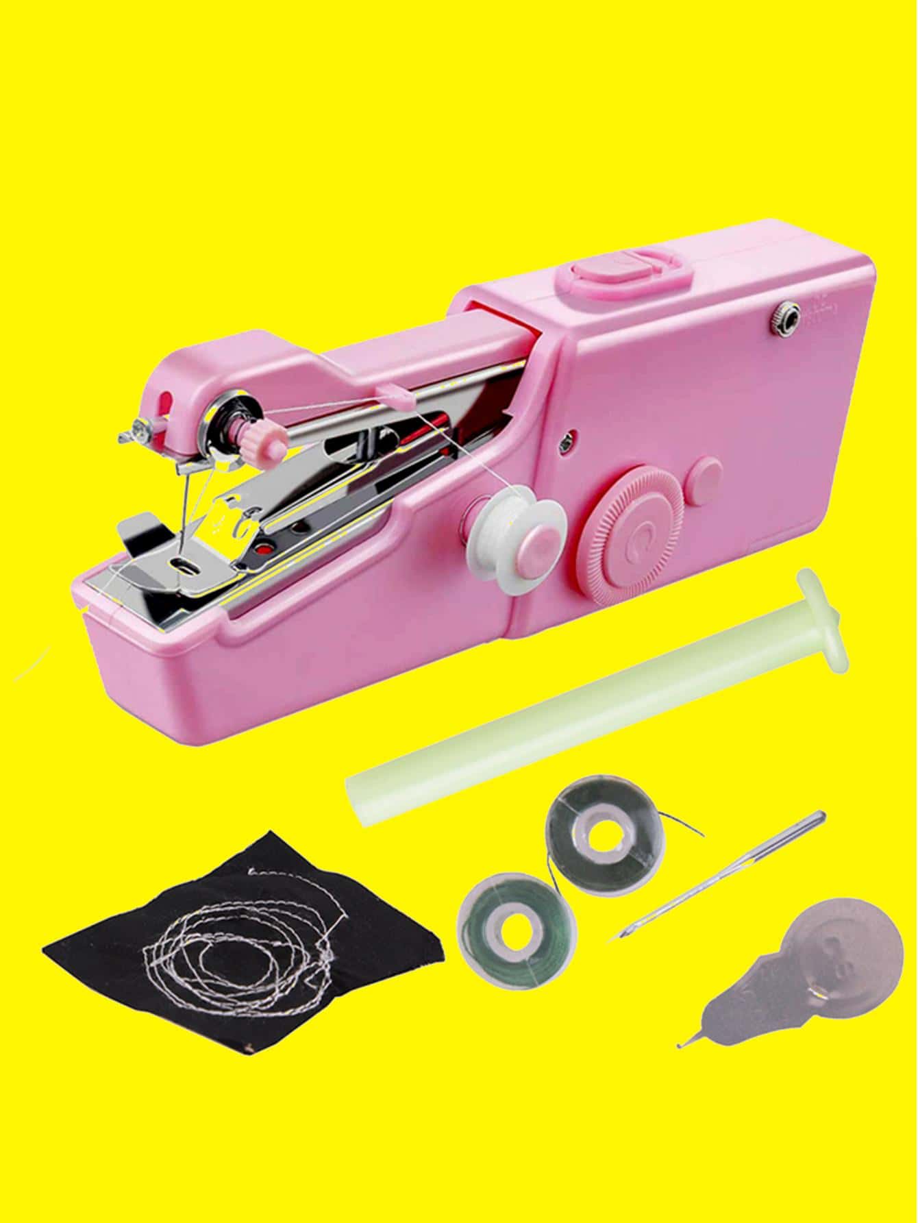 1入組便攜式迷你縫紉機 - 粉色 - 查看 1