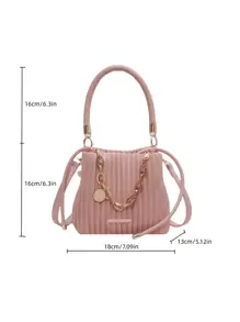 CONTAINEVERY mini con cadena fruncido barril Bolso con Accesorios