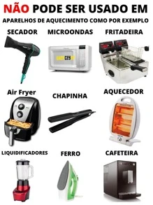 Extensão elétrica 2,3,5 E 10 Metros Extensão de Energia 3 Tomadas Multiuso Universal 10 Amperes - Preto - Visão 4
