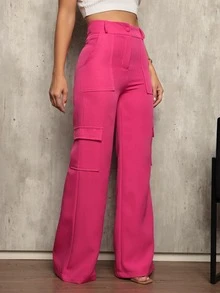 Women Pants - Hot Pink - View 2