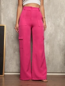 Women Pants - Hot Pink - View 1