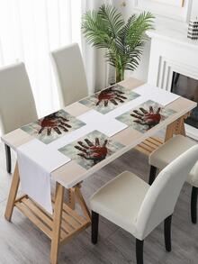 1pc Hand Pattern Placemat - Multicolor - View 3