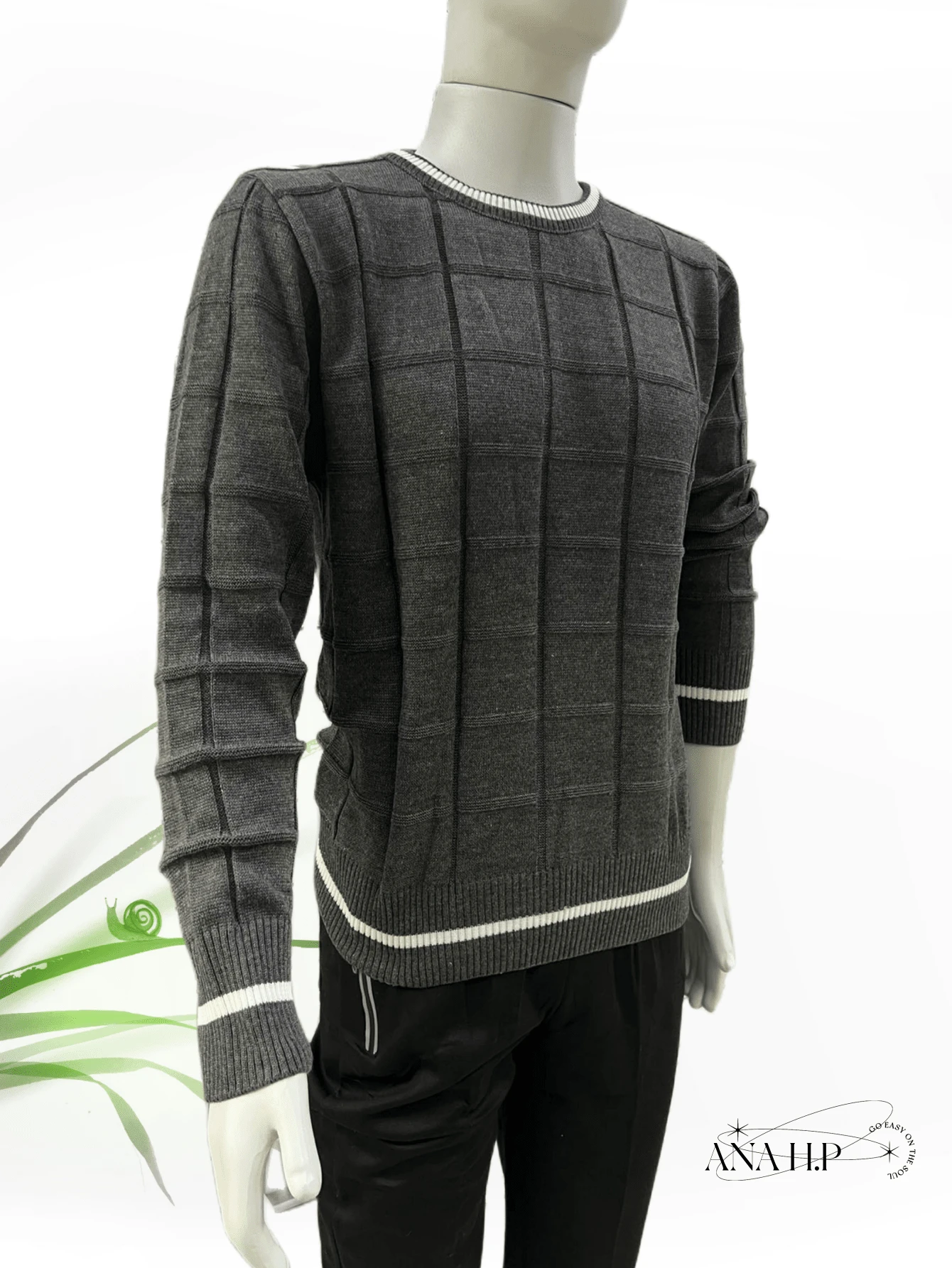 Men Sweaters - 深灰色 - 查看 1