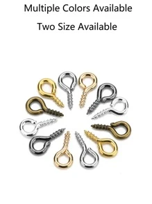 1 gói Vít Mắt/Ghim Mắt/Peg Cho DIY Phụ Kiện Trang Sức - Bạc - Xem 2