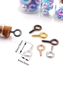 1 gói Vít Mắt/Ghim Mắt/Peg Cho DIY Phụ Kiện Trang Sức - Bạc - Xem 3