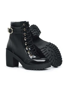 Women Fashion Boots - Black - View 1