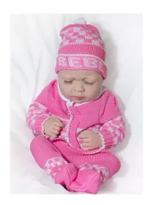 Reb Type Sleeping Baby Doll - Coral Pink - View 3