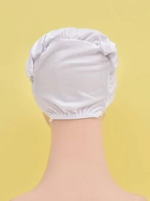 Contrast Lace Headwrap - White - View 3